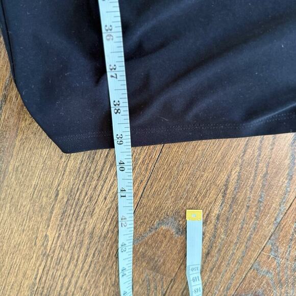 Lauren Ralph Lauren Rushed Jersey Dress 6 Black Stretch V-neck 3/4 Sleeve 1903 - Picture 14 of 14